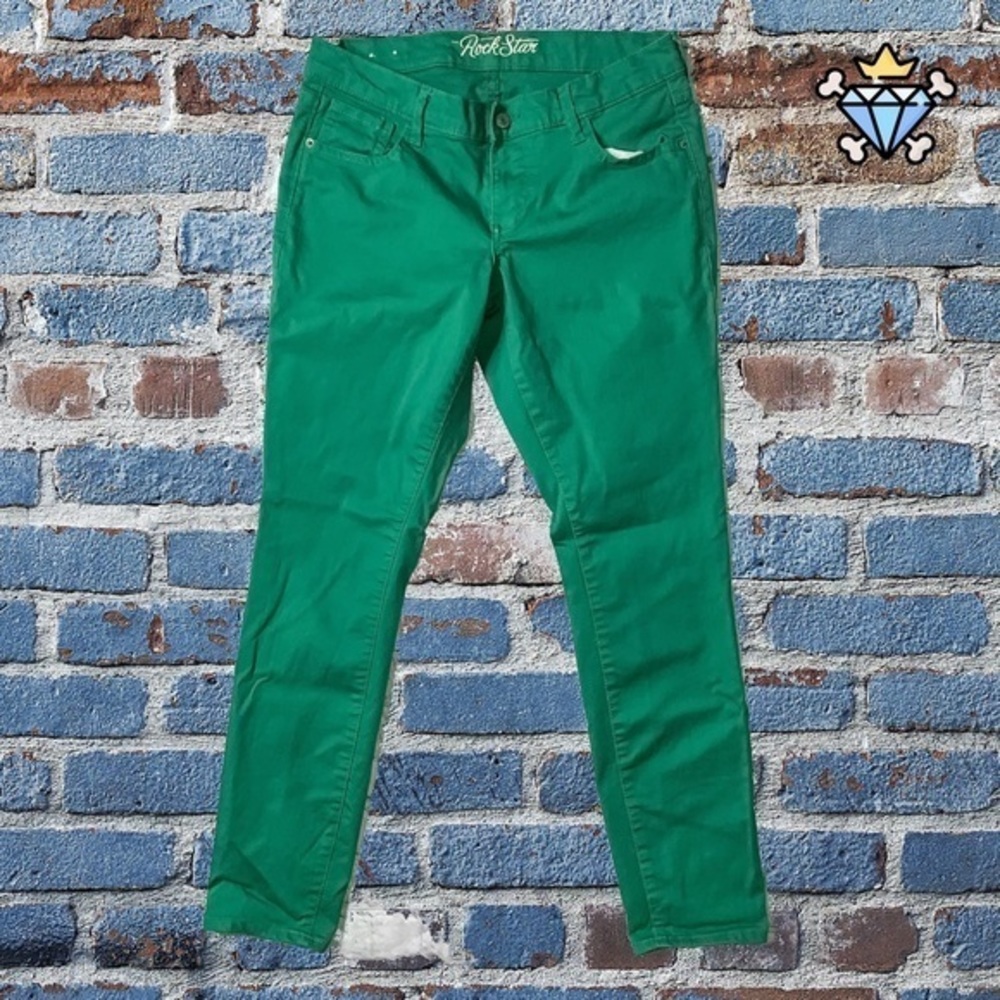 OLD NAVY FOREST GREEN ROCKSTAR SKINNY JEANS SIZE 8-10